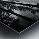 The Vertical Silence – Black & White Landscape Art Print Metal print