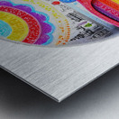 Calavera Del Arcoiris - Rainbow Skull - Dia de los Muertos Art Prints Metal print