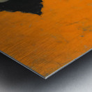 In the Orange Shadow – Vintage Fashion Art Print Metal print