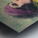 Against the Parisian Wind – Vintage Fashion Art Print Metal print