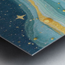 Golden River Flow – Fluid Abstract Art Print Metal print