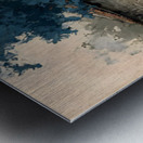 Cows by the Stone Arch – Farmhouse Landscape Art Print Metal print