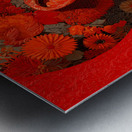 Mind in Bloom - Red Floral Mosaic Portrait Art Print Metal print