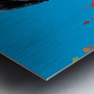 The Bloom Walk – Pop Art Silhouette Art Print Metal print