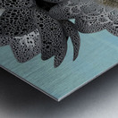 Lace Petal Trio – Modern Lotus Bloom Art Print Metal print