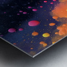 Cosmic Drift – Neon Galaxy Abstract Print Metal print