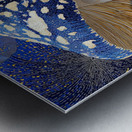 Celestial Cap – Blue Cosmic Mushroom Abstract Print Metal print