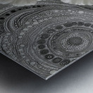 Gerbera – Daisy Flowers in Cosmic Pattern Print Metal print