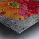 4 x Bloom – Zinnia Flowers Abstract Print Metal print