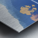 Blue Haze – Misty Lake Reflection Print Metal print