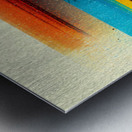 Chromatic Shift – Diagonal Neon Bar Abstract Print Metal print