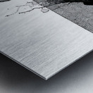 Mono Surge – Minimalist Ink Splash Abstract Print Metal print