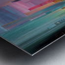 Vertical Metropolis – Neon Skyline Reflection Print Metal print