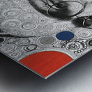 Orbital Intellect – Bauhaus Linework Portrait Print Metal print