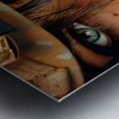 Steel Gaze – Warrior Portrait Art Print Metal print