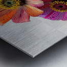 Pixel Bloom Trio – Pop Art Floral Abstract Print Metal print