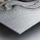 Ink Seraph – Monochrome Plume with Color Spark Print Metal print