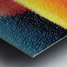 Neon Stack – Gradient Pillars Abstract Print Metal print