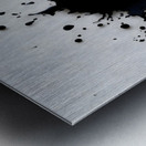 Impact Point – Monochrome Burst with Royal Accents Print Metal print