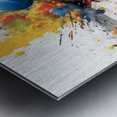 Cardinal Collision – Crossburst Abstract Print Metal print