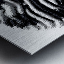 Granular Echo – Tactile Monochrome Orb Print Metal print