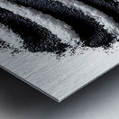 Lunar Strata – Layered Monochrome Sphere Print Metal print