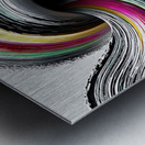 Chromatic Helix – Color-Twist Abstract Print Impression metal