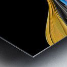 Night Tide – Gold Current Abstract Print Metal print