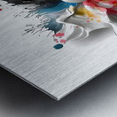 Contrast Singularity – High-Impact Paint Splash Abstract Metal print