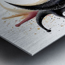 Crescent Surge – Minimal Ink & Color Burst Print Metal print