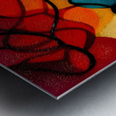 Stained-Glass Sunset – Mosaic Geometry Art Print Metal print