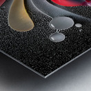 Rainbow Ribbon Rush – Night Glow Abstract Print Impression metal