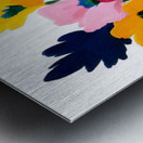 Colorblock Bouquet – Bold Abstract Floral Print Metal print