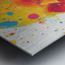 Neon Rebirth – Splatter Skull Canvas Metal print