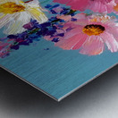 Color Study in Bloom – Abstract Floral Vase Print Metal print