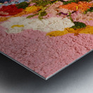 Pink Noise – Modern Textured Floral Print Metal print