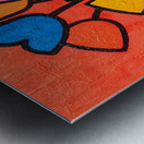 Tulip Pop – Retro Floral Outline Print Metal print