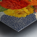 Cracked Bloom – Modern Dahlia Study Print Metal print