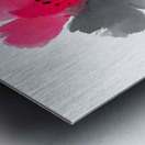 Crimson Petal Mist – Modern Watercolor Floral Print Metal print