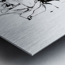 Sketch Rose – Minimalist Botanical Print Metal print