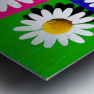 Daisy Days – Color Block Pop Art Print Metal print
