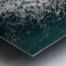 Black Sand Surge – Dramatic Aerial Beach Print Metal print