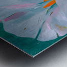 Twin Irises – Minimalist White Iris Flower Art Print Metal print