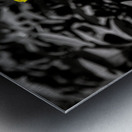 Golden Defiance – Yellow Flower in Monochrome Field Print Metal print