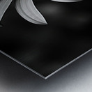 Twilight Petals – Black and White Floral Portrait Metal print