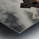 The Long Road Home – Sepia Countryside Landscape Print Metal print