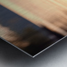 Golden Hour Bloom – Warm Sepia Sunflower Landscape Print Metal print