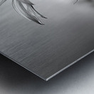 Sunflower Monochrome – Black & White Botanical Study Metal print