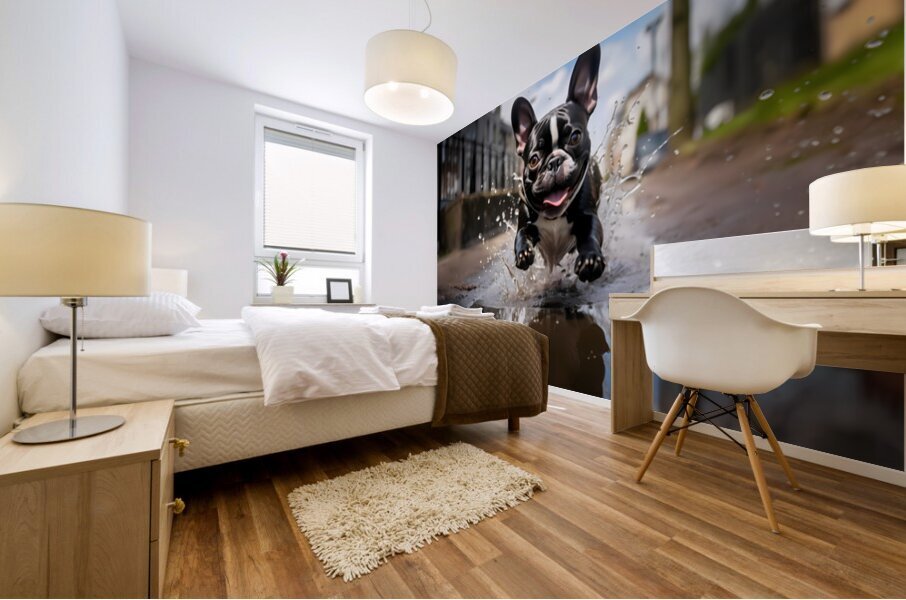 Joy Unleashed - French Bulldog Splash Art Prints Mural print