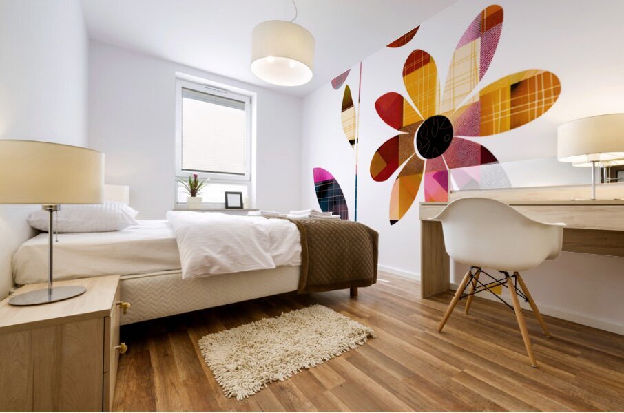 Plaid Botanica 15 - Contemporary Floral Pattern Art Prints Mural print